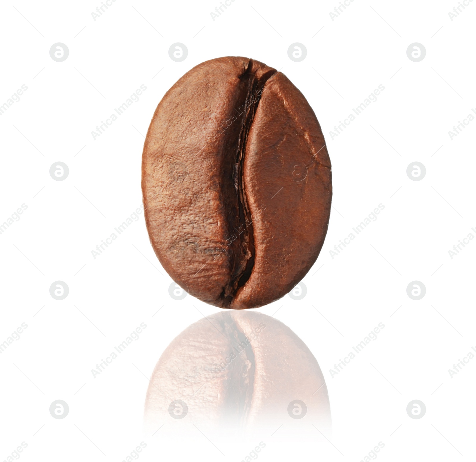 Image of Brown roasted coffee bean on white background 