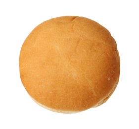 Photo of One fresh burger bun isolated on white