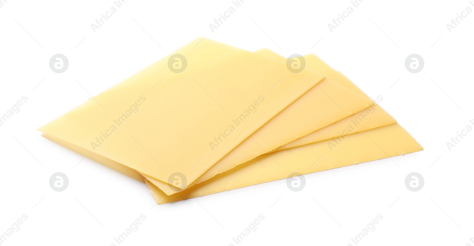 Photo of Stack of uncooked lasagna sheets isolated on white