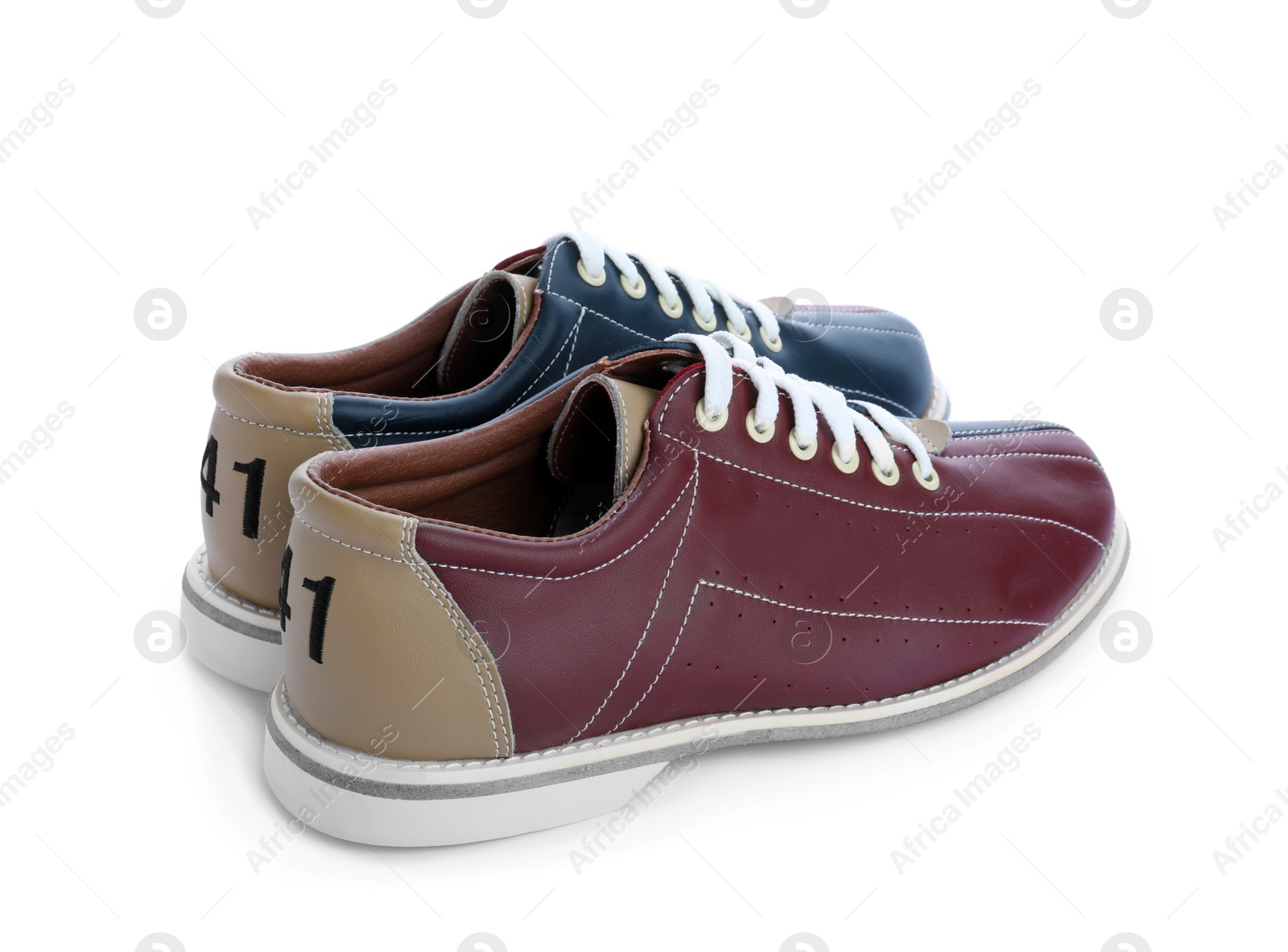 Photo of Pair of bowling shoes isolated on white