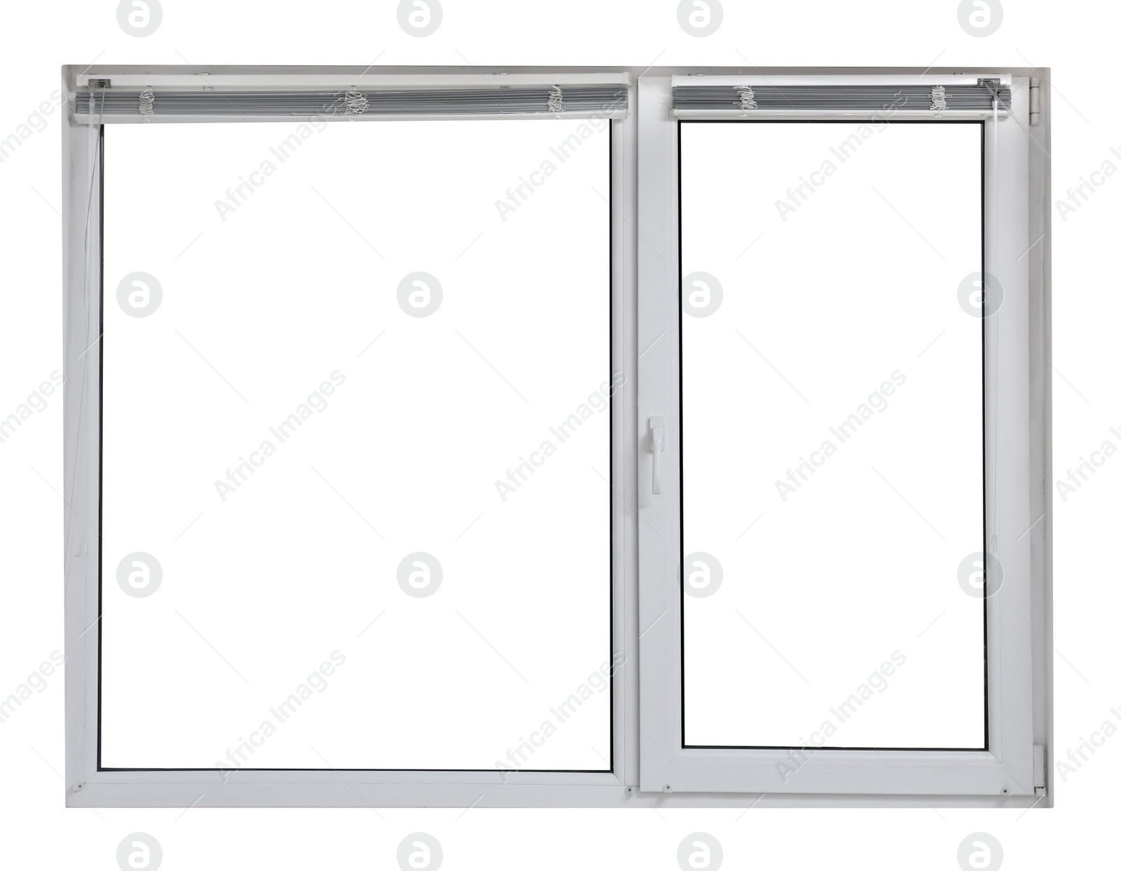 Image of Modern closed plastic window on white background