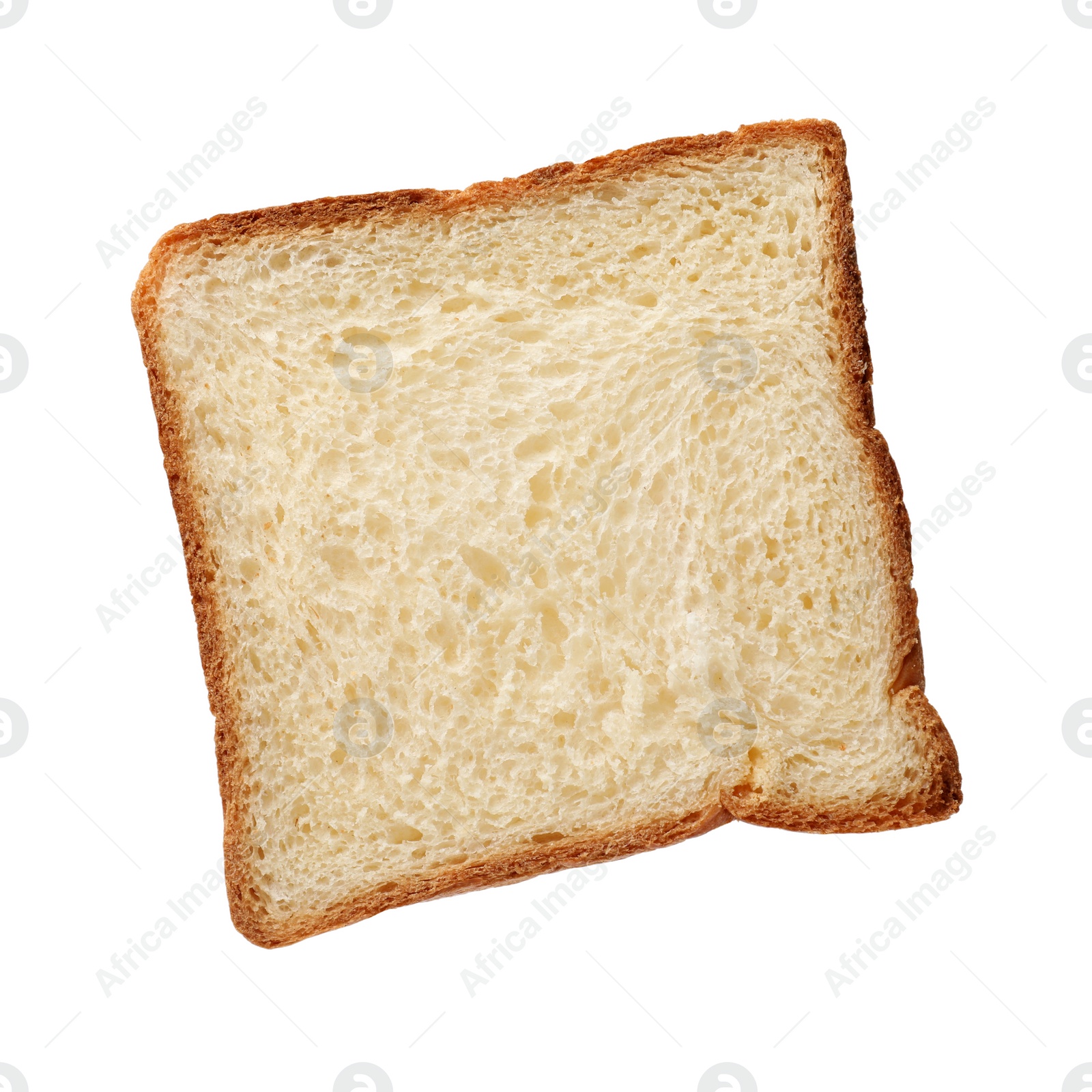 Photo of One piece of fresh toast bread isolated on white