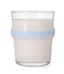 Photo of Glass of fresh milk isolated on white