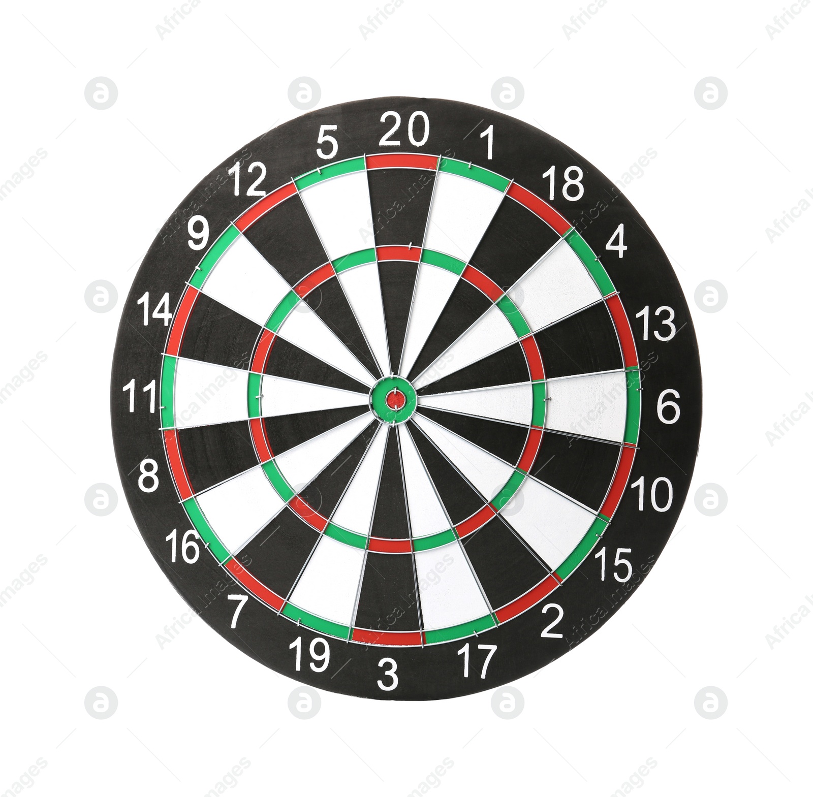 Photo of New empty dart board isolated on white