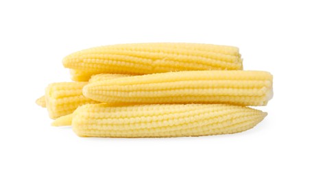 Photo of Tasty fresh baby corns isolated on white