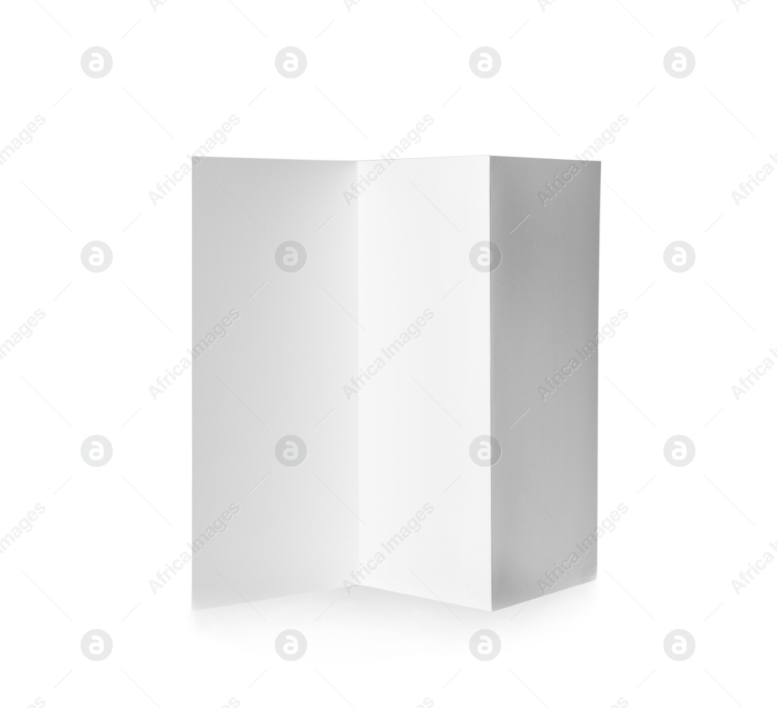 Photo of Blank brochure on white background. Mock up for design