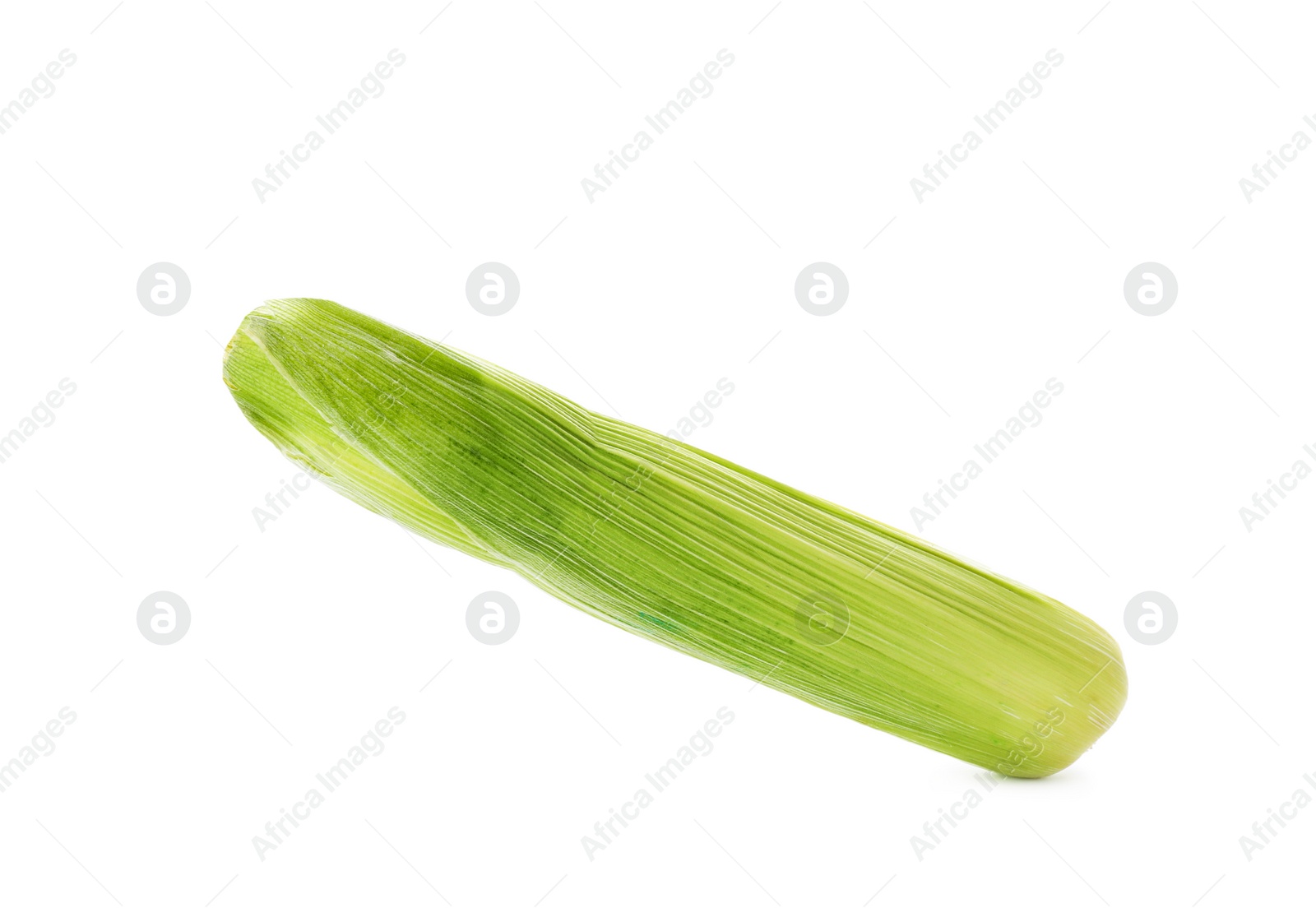 Photo of Tasty sweet corn cob on white background