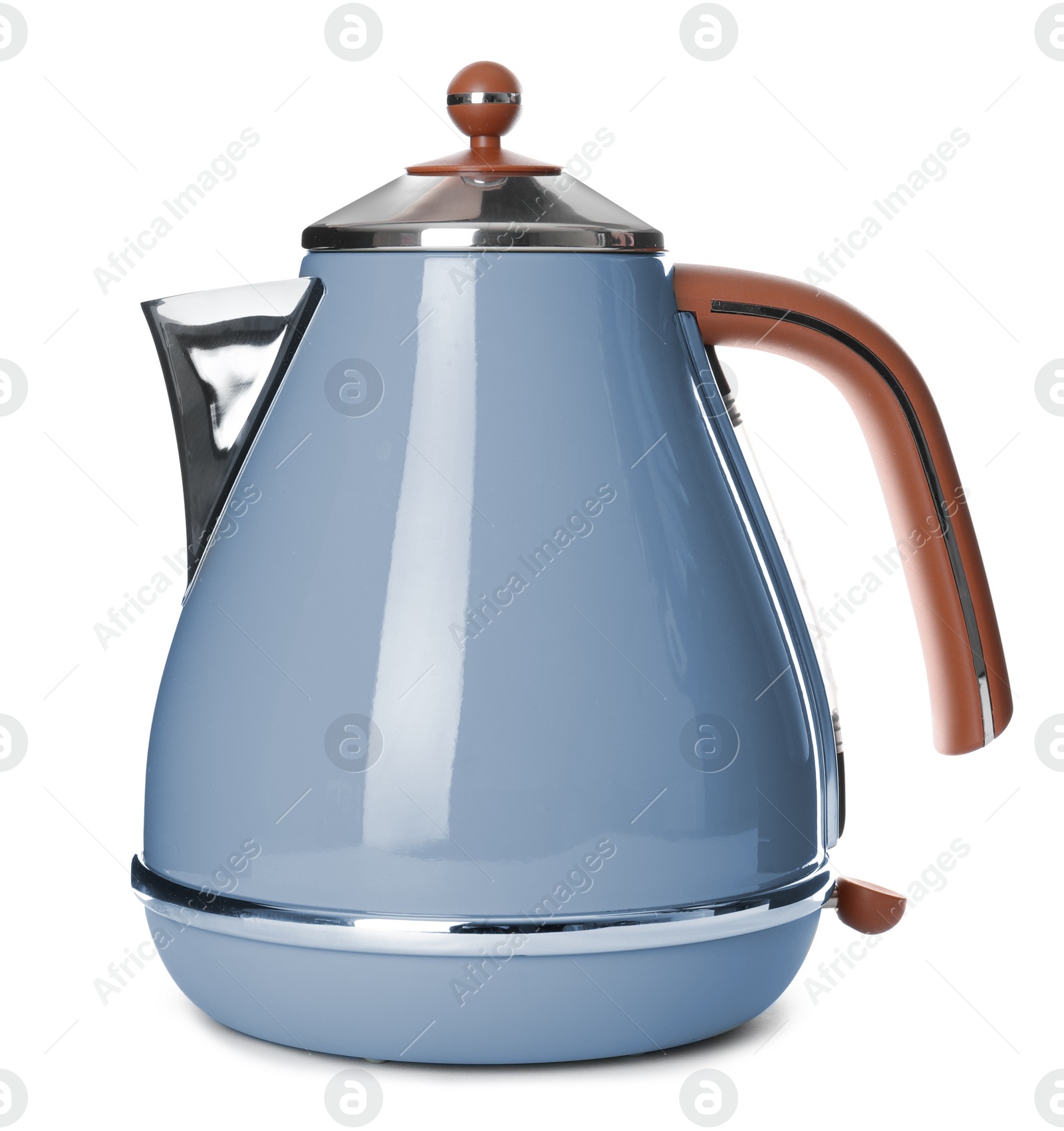 Image of Stylish electrical kettle isolated on white. Household appliance