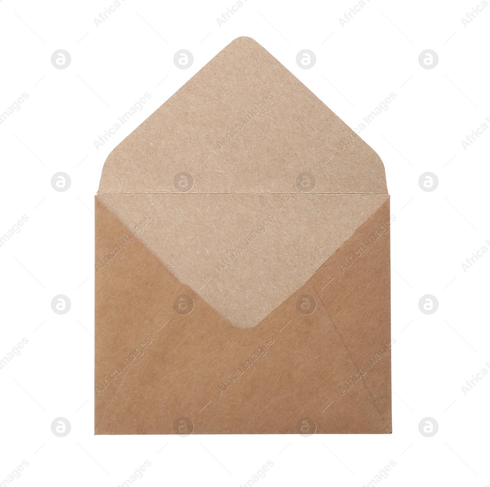 Photo of Brown paper envelope isolated on white. Mail service