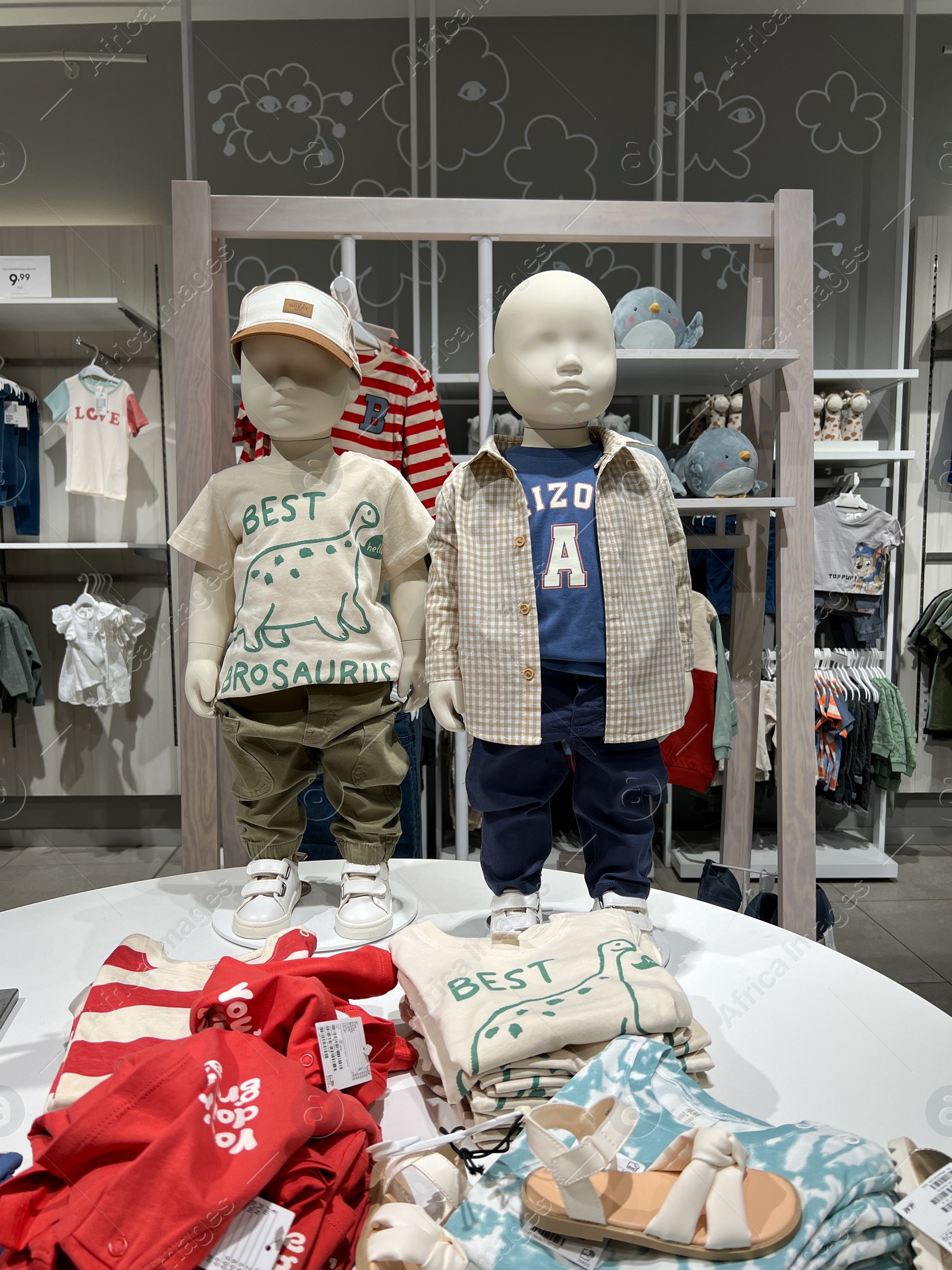 Photo of WARSAW, POLAND - JULY 23, 2022: Modern boutique with stylish children clothes