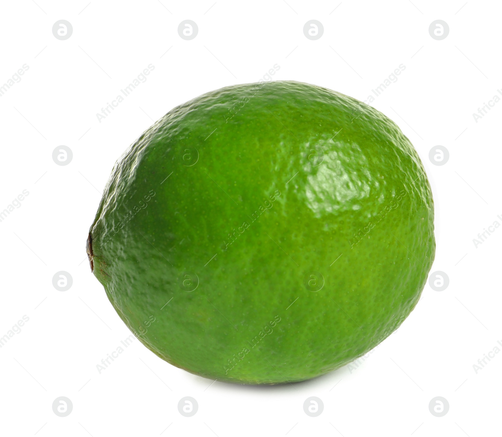 Photo of Fresh ripe green lime on white background