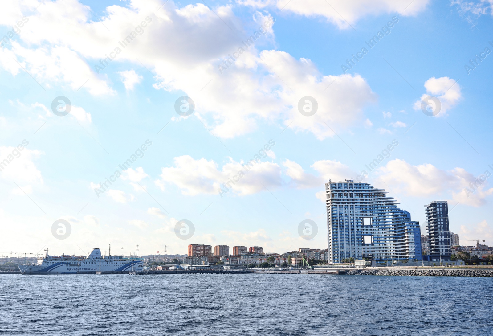 Photo of ISTANBUL, TURKEY - AUGUST 11, 2019: City landscape from Bosphorus on sunny day