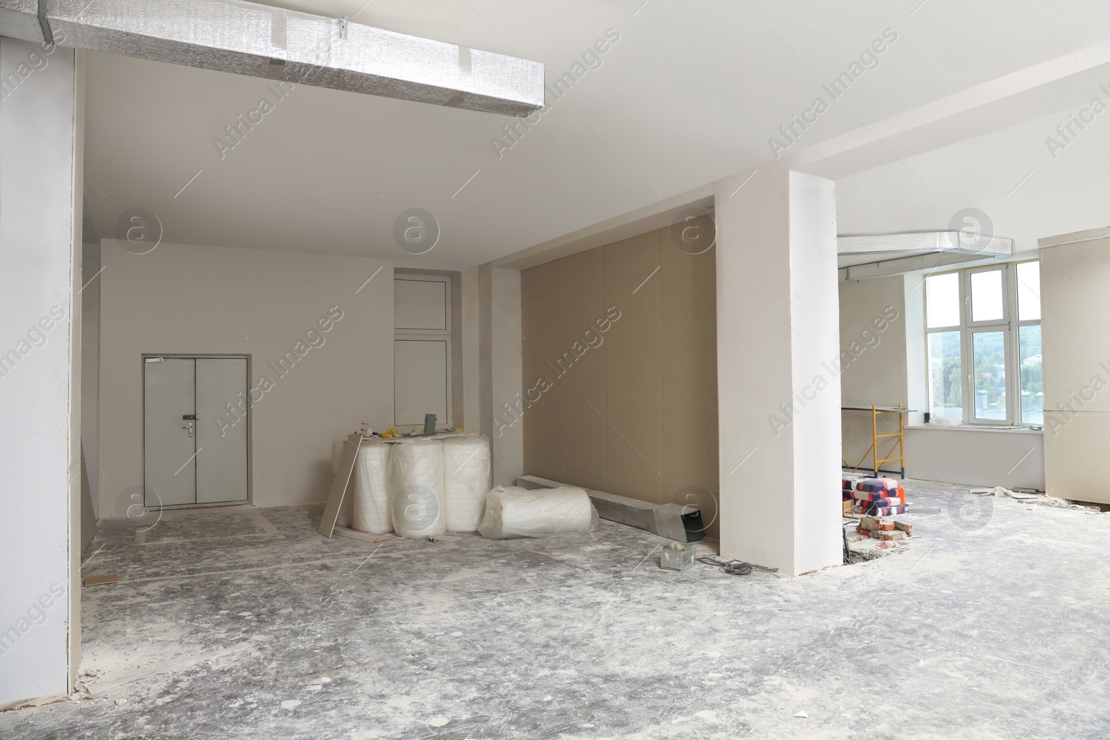 Photo of Room in apartment during repair. Home renovation