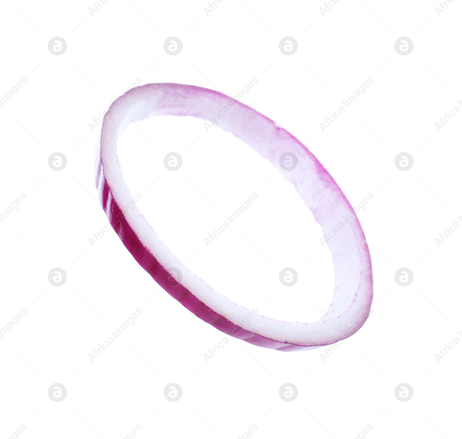 Photo of Slice of onion for burger isolated on white