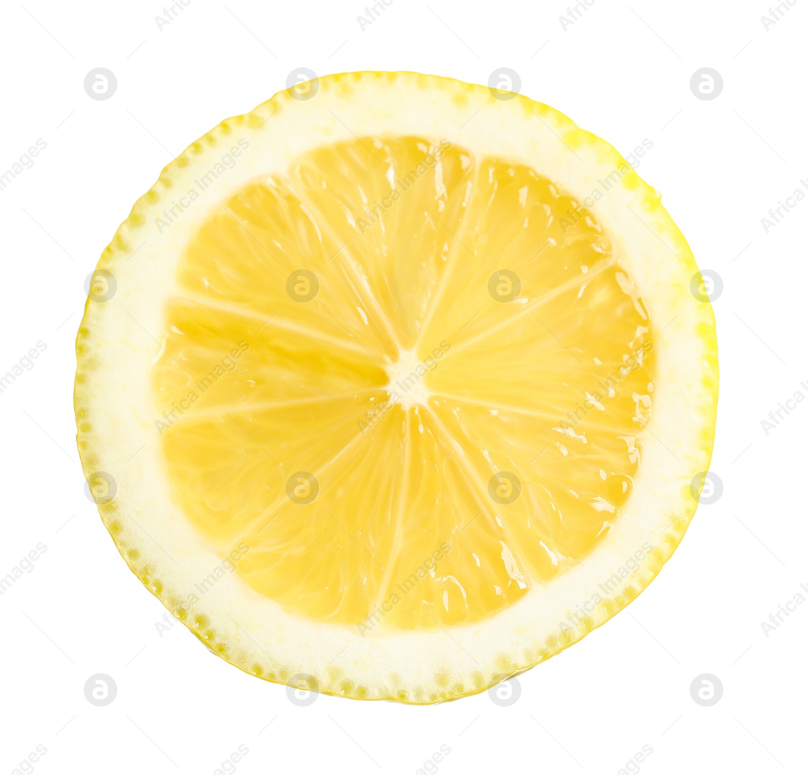 Photo of Lemon slice isolated on white. Citrus fruit