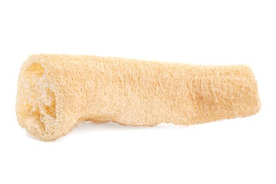 Photo of Loofah sponge isolated on white. Personal hygiene product