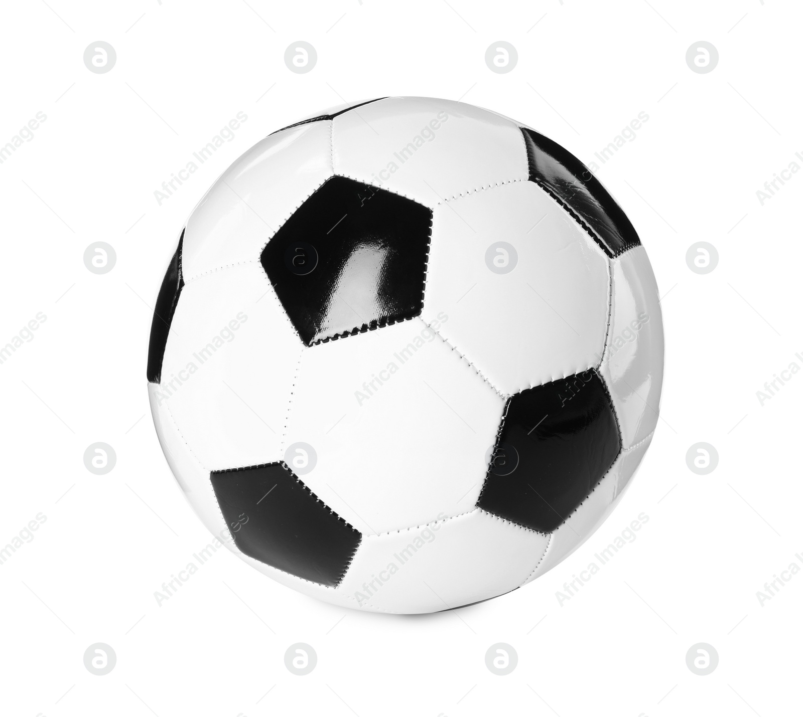 Photo of One soccer ball isolated on white. Sport equipment