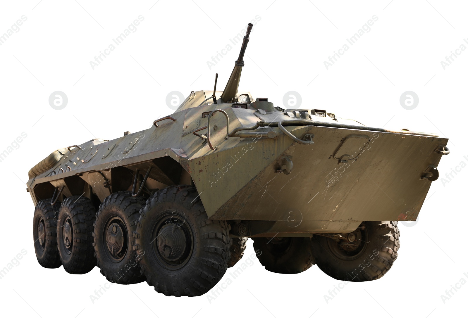 Image of Armored fighting vehicle isolated on white. Military machinery