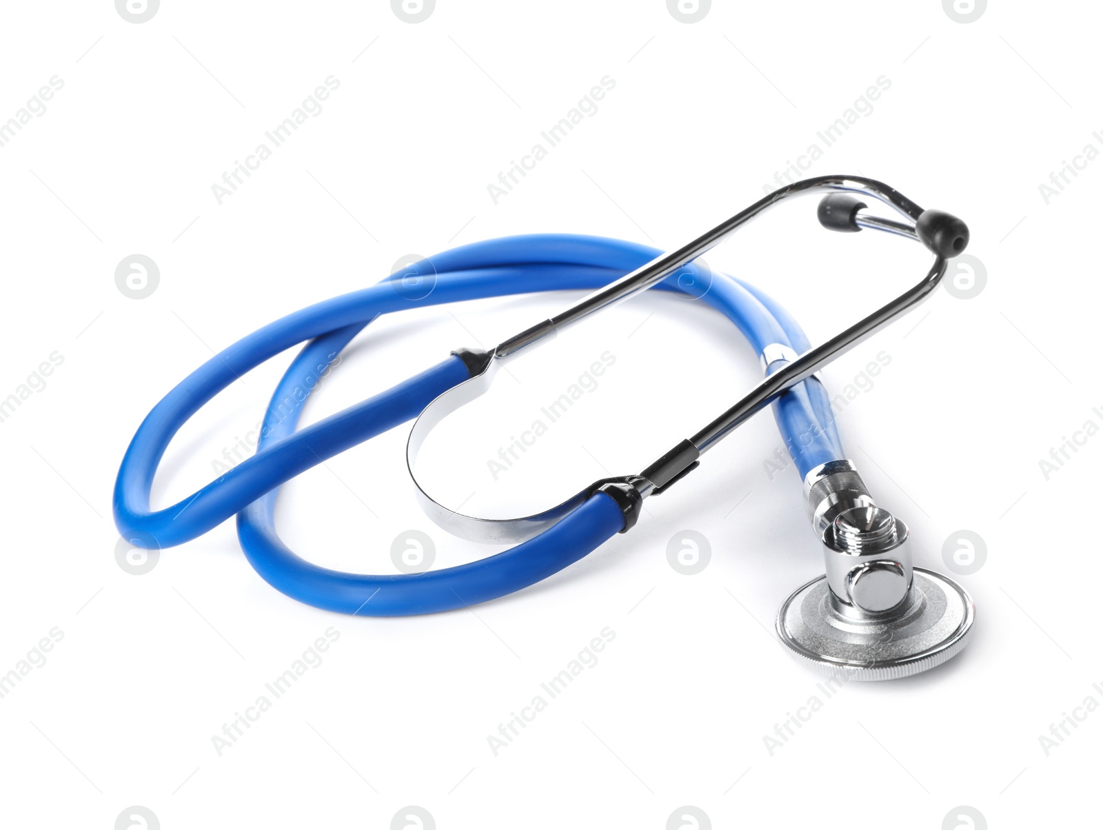 Photo of Stethoscope on white background. Medical object