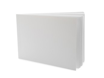 Blank paper brochure isolated on white. Mockup for design