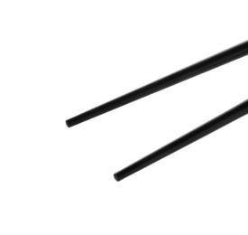 Photo of Pair of black chopsticks isolated on white