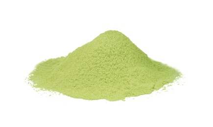 Pile of dry celery powder isolated on white