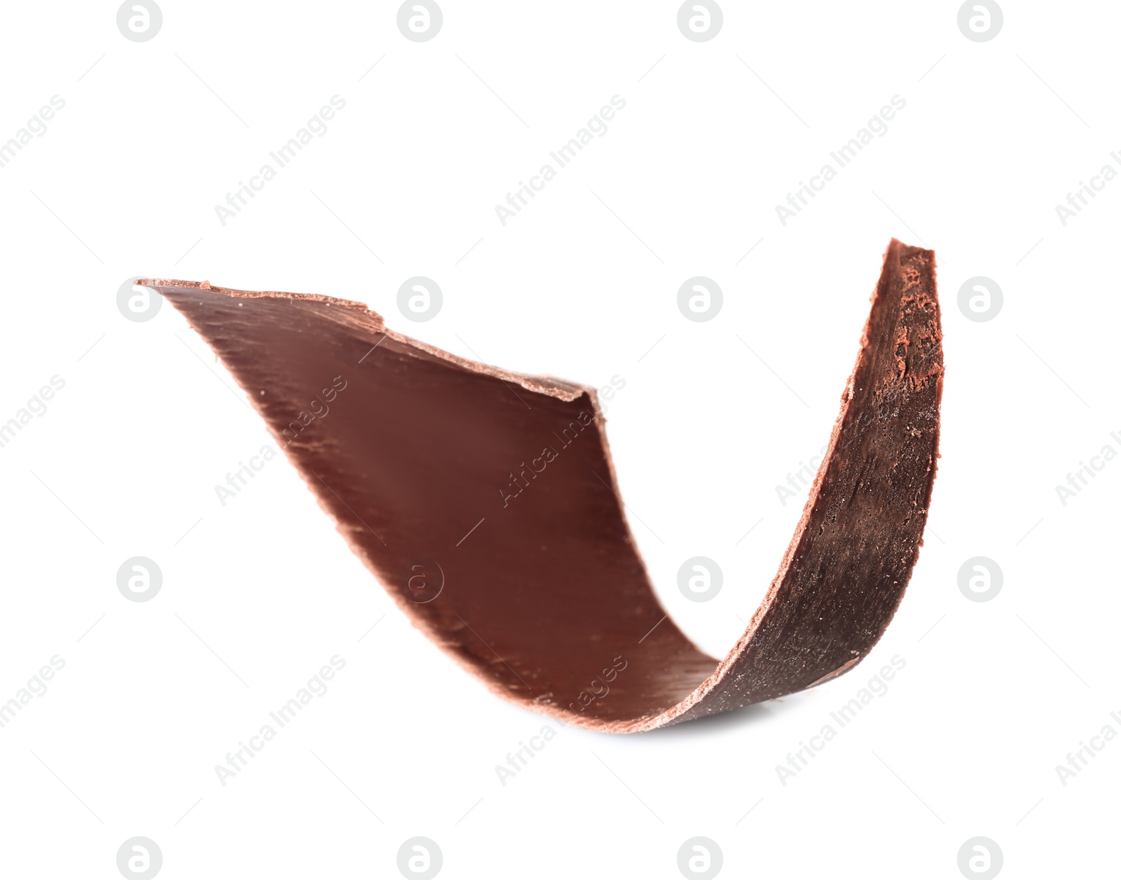 Photo of Chocolate curl for decor isolated on white