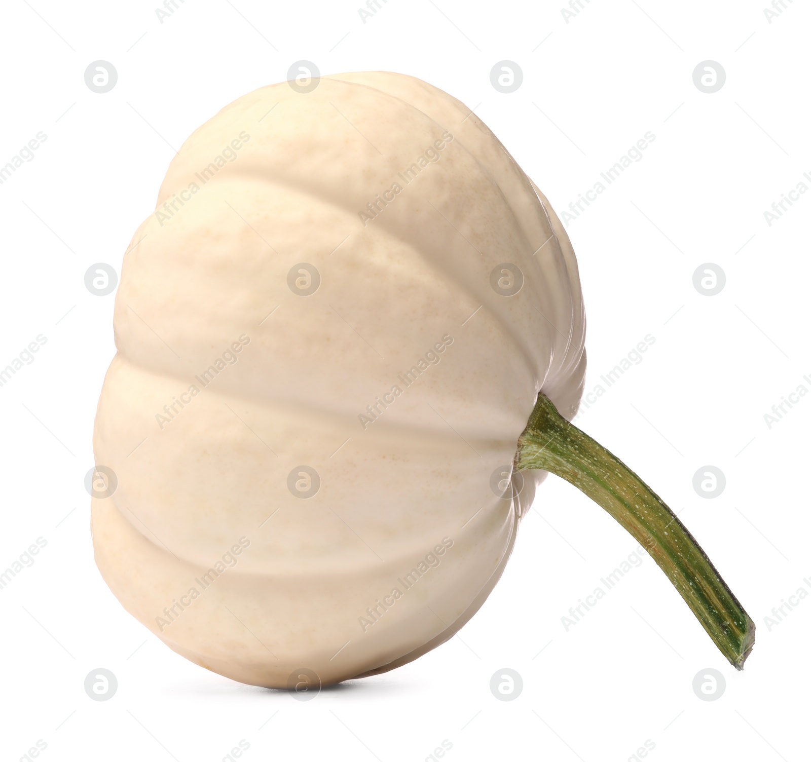 Photo of One ripe beige pumpkin isolated on white