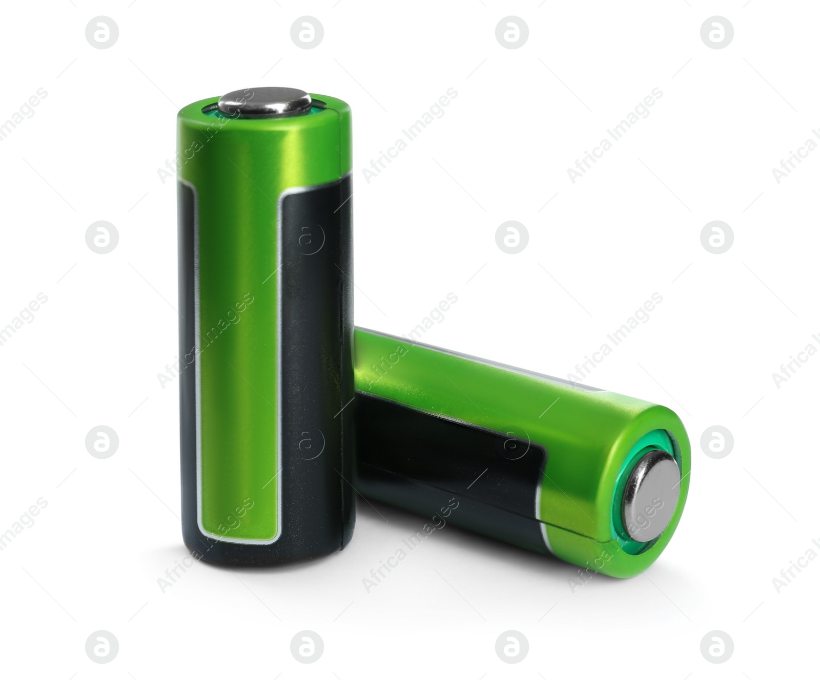 Image of New N batteries on white background. Dry cell