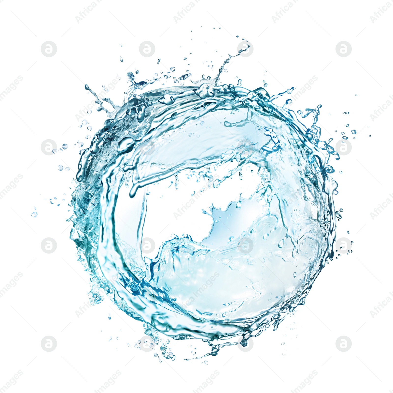 Image of Abstract splash of water isolated on white