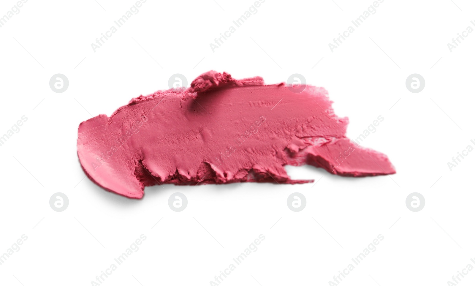 Photo of Smears of bright lipstick on white background, top view