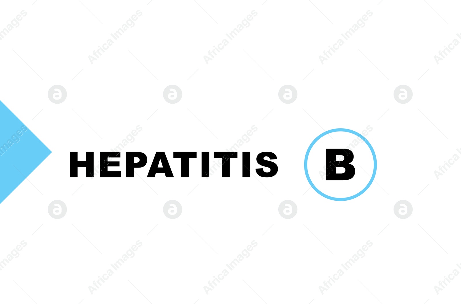 Illustration of Text Hepatitis B on white background, illustration