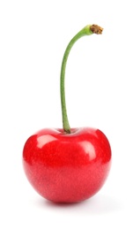 Photo of Delicious fresh sweet cherry on white background