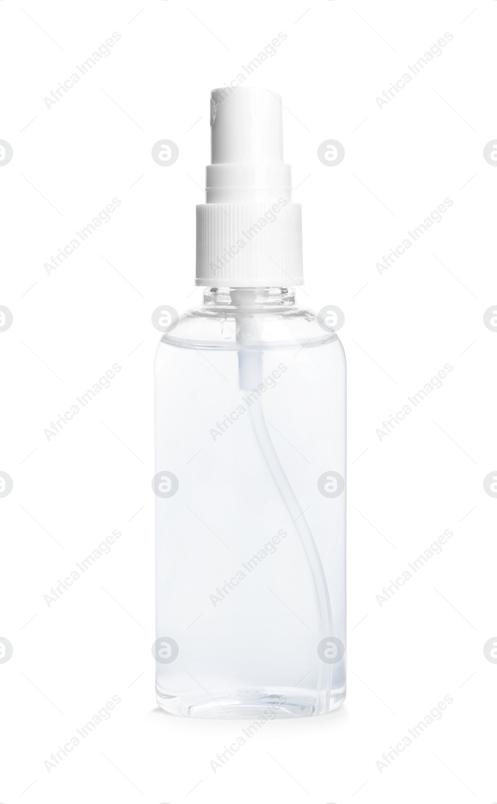 Photo of Spray bottle with antiseptic isolated on white