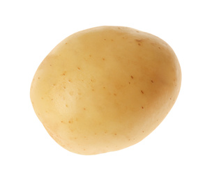 Photo of Fresh raw organic potato isolated on white