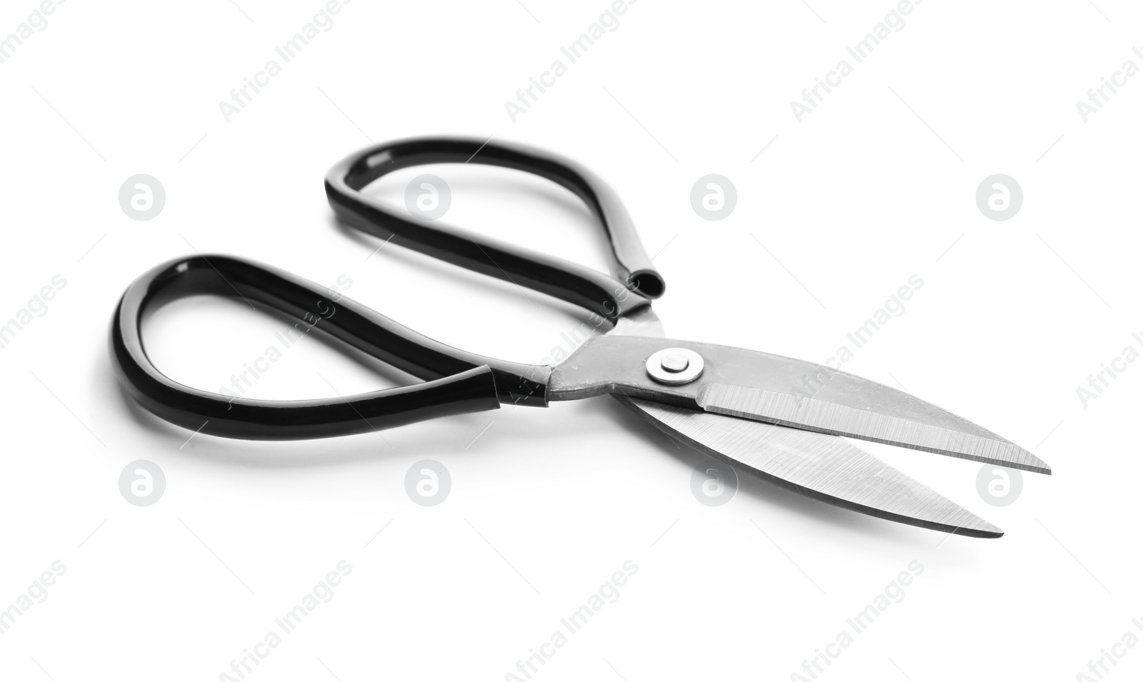 Photo of Pair of craft scissors on white background