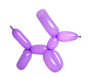 Photo of Animal figure made of modelling balloon on white background
