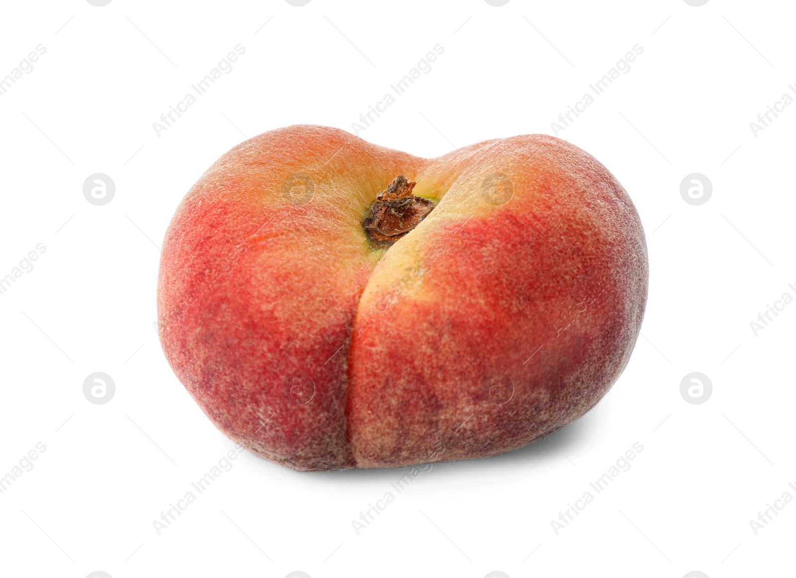 Photo of Fresh ripe donut peach isolated on white