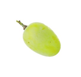 Photo of One ripe green grape isolated on white