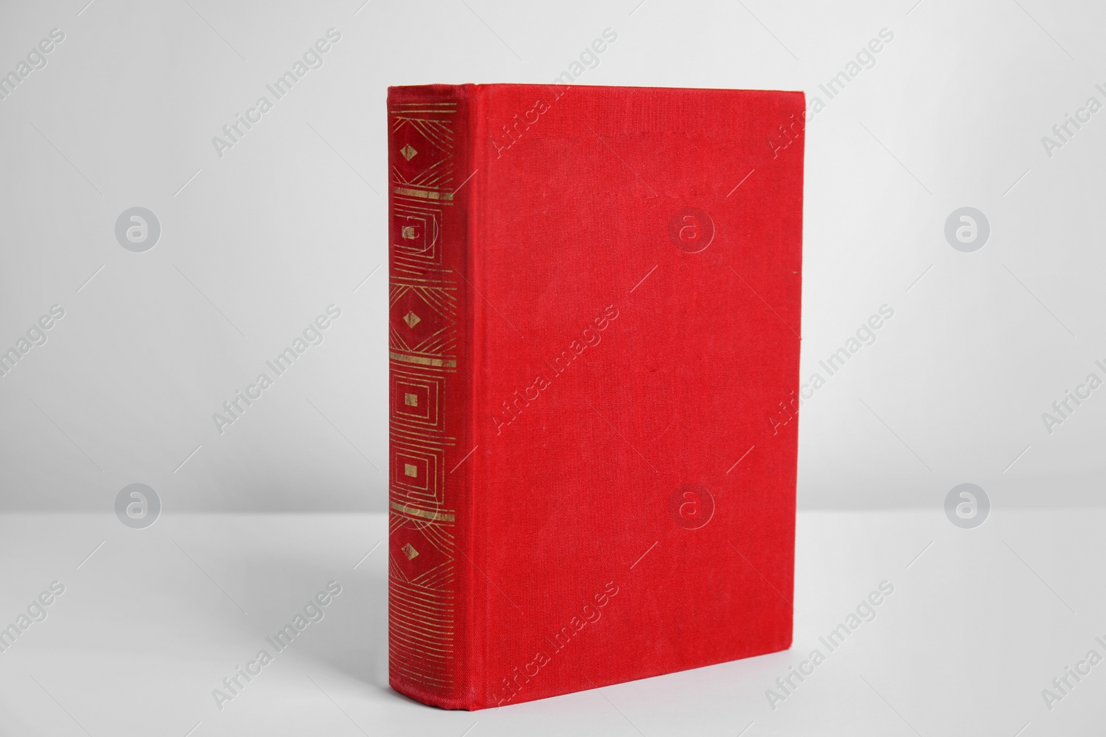 Photo of Blank book with hardcover on white background