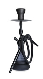 Photo of New modern dark hookah isolated on white