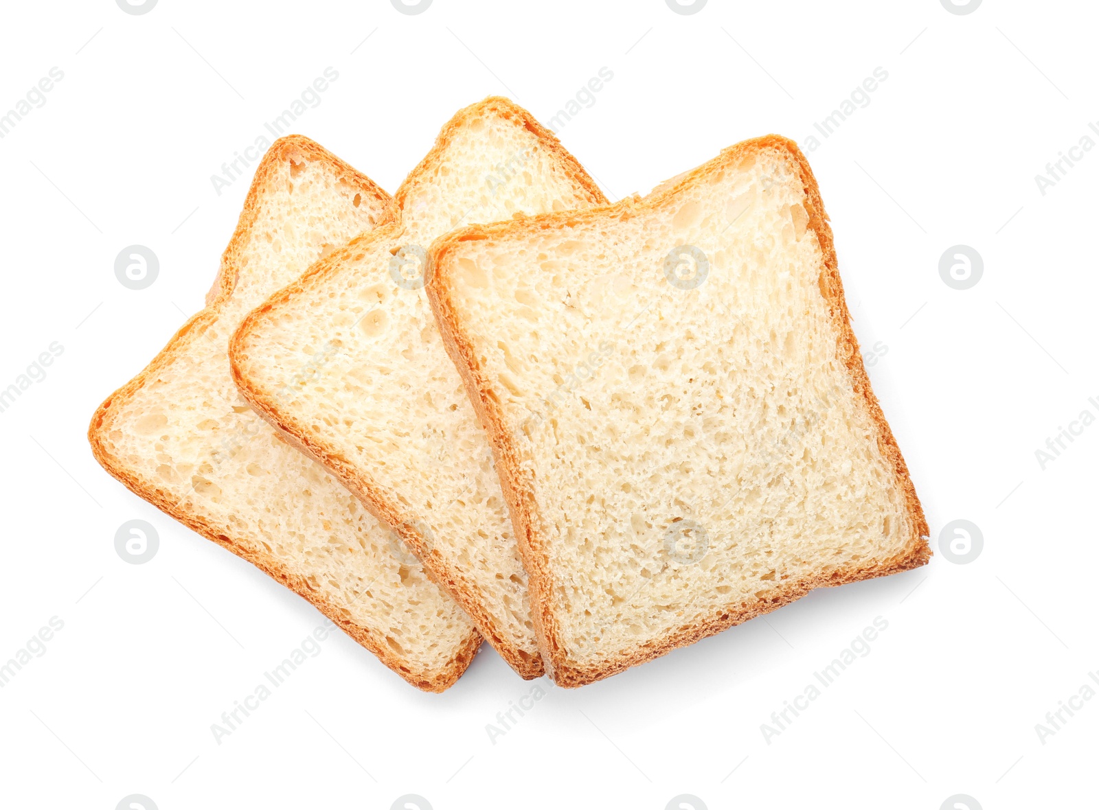 Photo of Sliced toast bread on white background