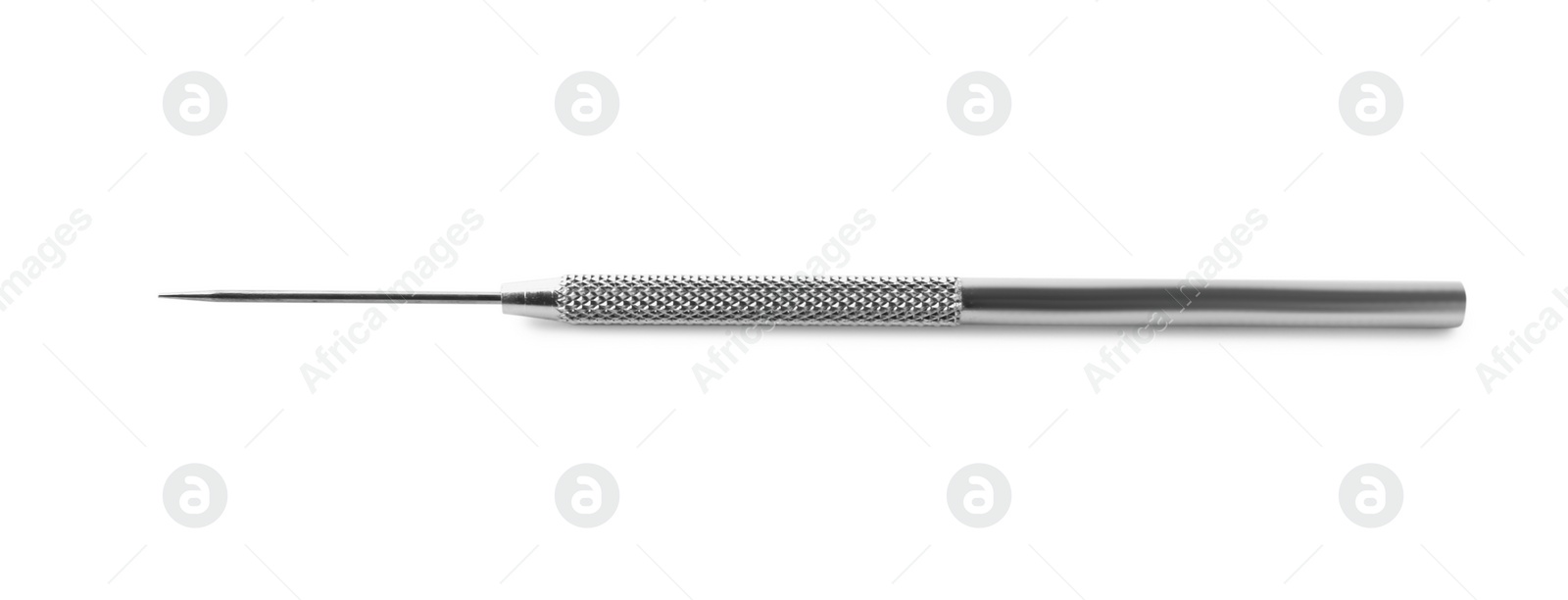 Photo of Stainless steel needle for clay modeling isolated on white