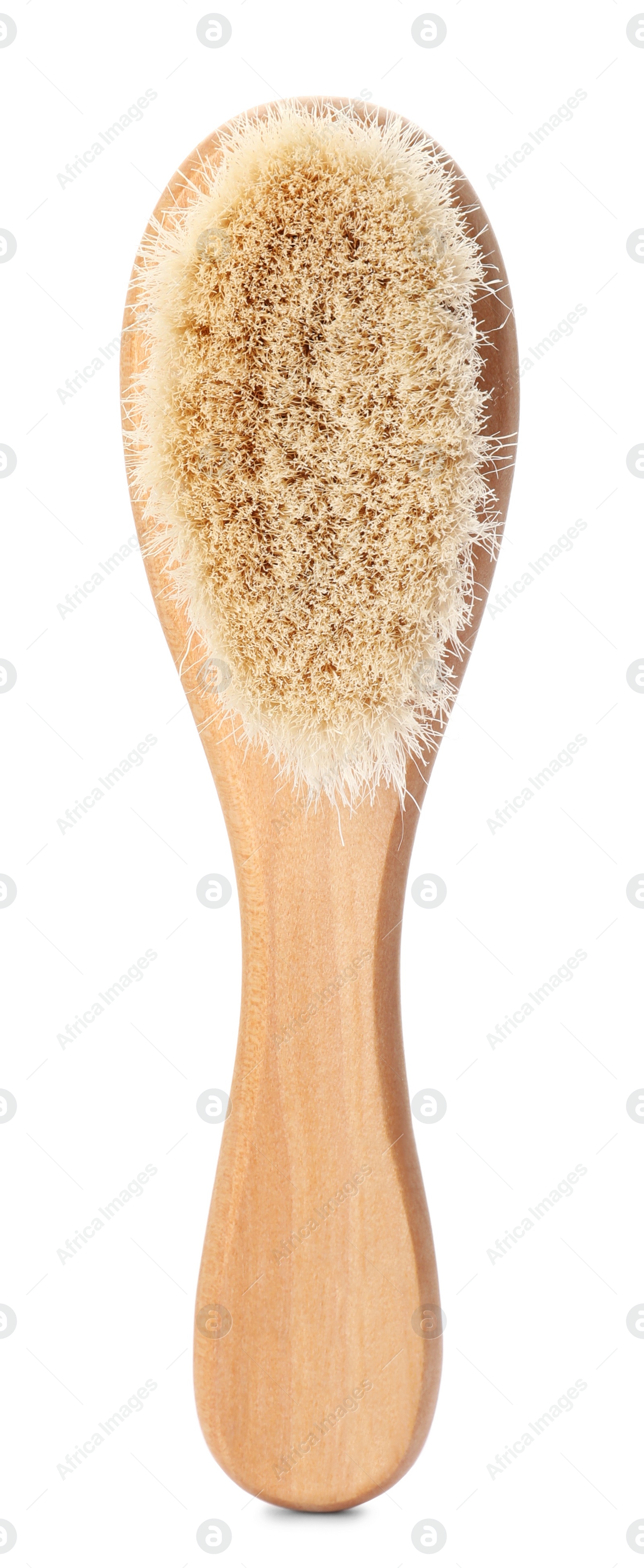 Photo of Bamboo brush isolated on white. Conscious consumption