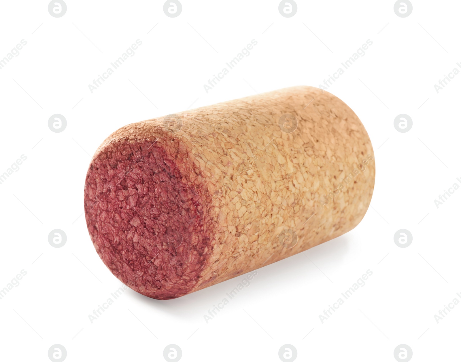 Photo of One wine bottle cork isolated on white