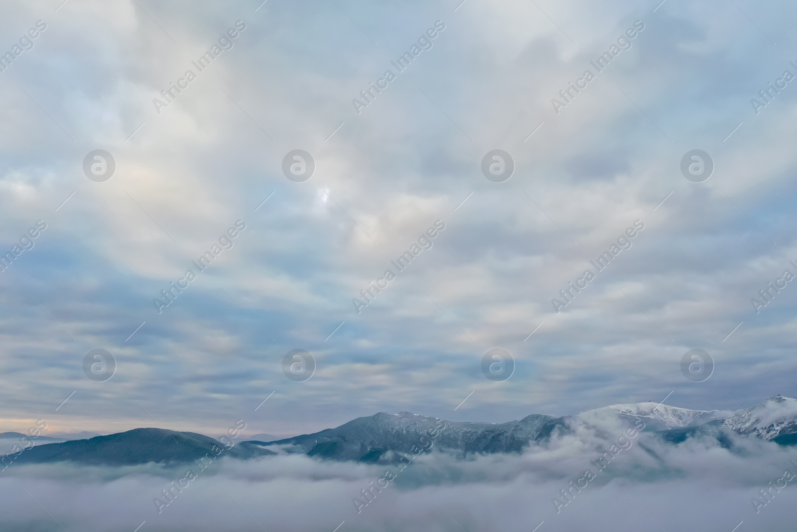 Photo of Beautiful view of blue sky over mountains