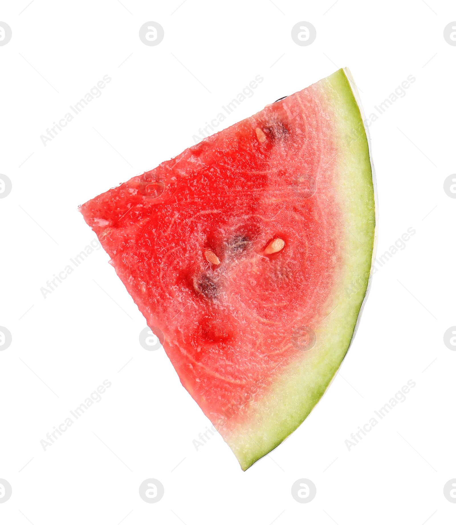 Photo of Slice of delicious ripe watermelon isolated on white