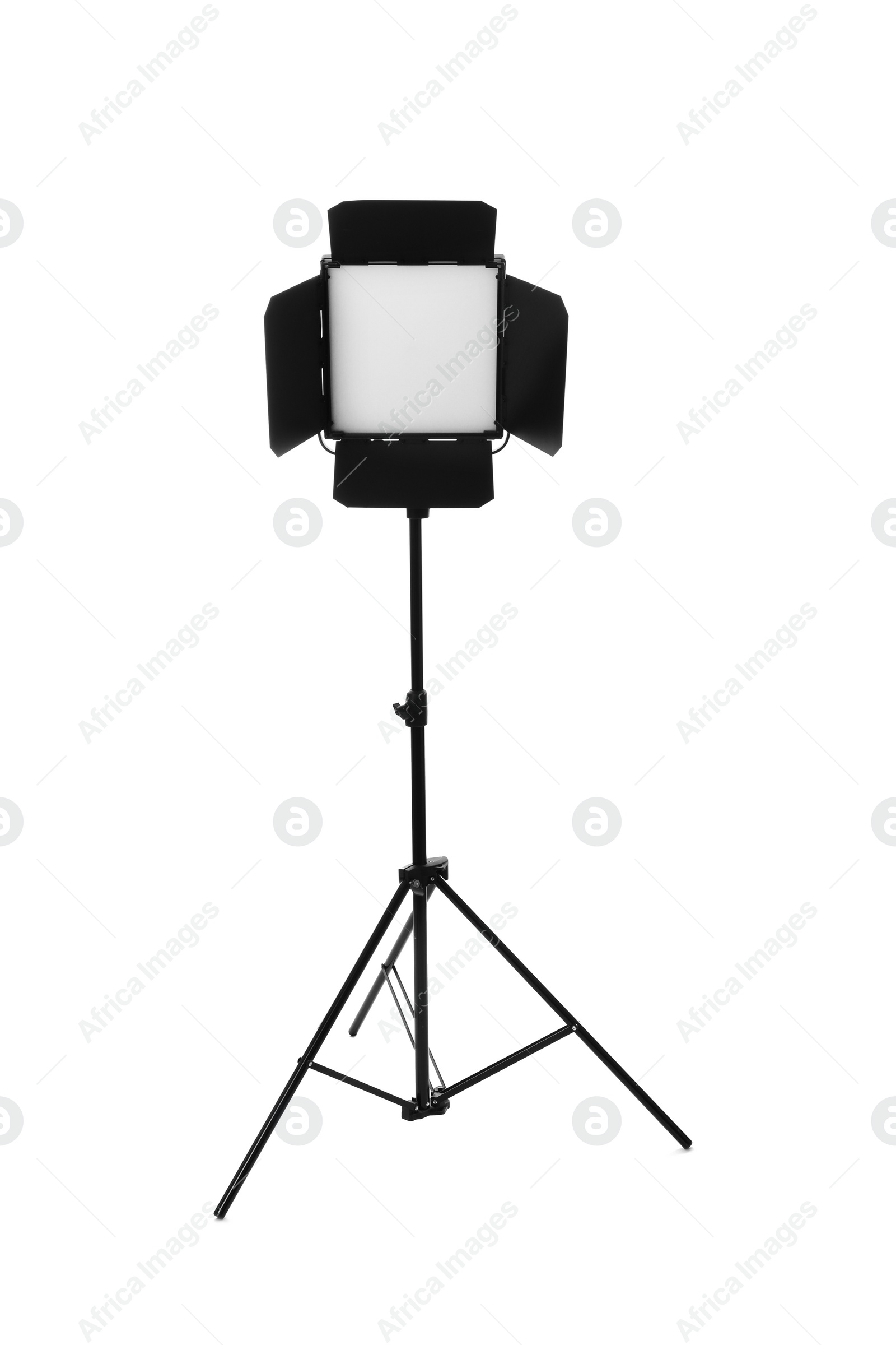 Photo of Professional lighting equipment for video production isolated on white