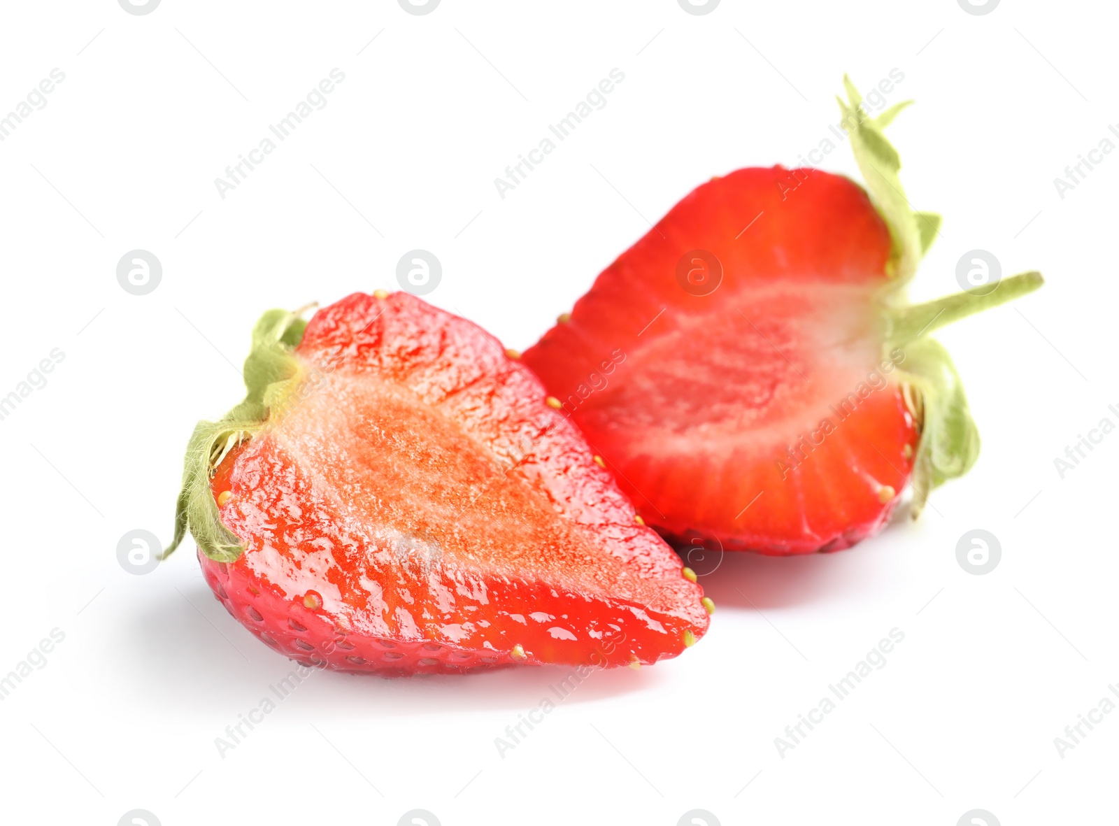 Photo of Fresh ripe red strawberry on white background