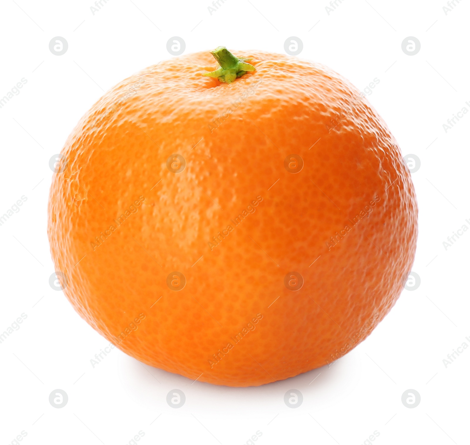 Photo of Fresh tangerine isolated on white. Citrus fruit